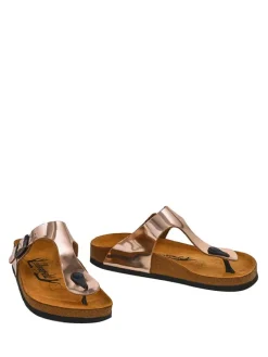 Moosefield Sandalen·Zehensandalen^Leder-Zehentrenner in Rosa