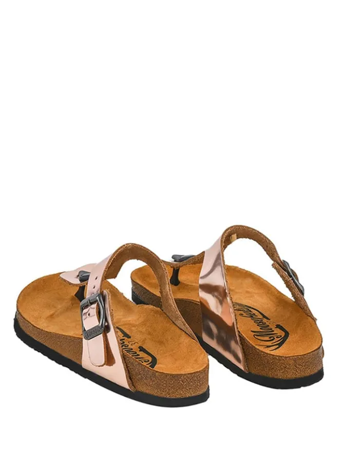 Moosefield Sandalen·Zehensandalen^Leder-Zehentrenner in Rosa