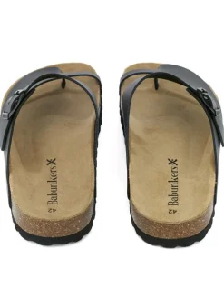 BABUNKERS Family Sandalen & Pantoletten^Leder-Zehentrenner in Schwarz