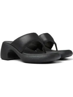 Camper Pumps^Leder-Zehentrenner in Schwarz