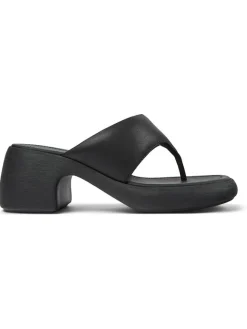 Camper Pumps^Leder-Zehentrenner in Schwarz