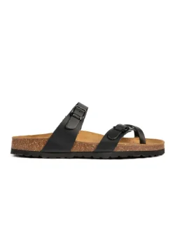 Leder-Zehentrenner in Schwarz>BABUNKERS Family Clearance