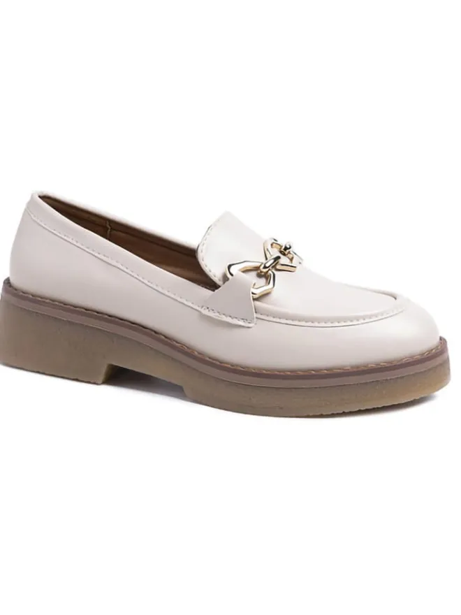 C'M Halbschuhe^Loafer in Creme