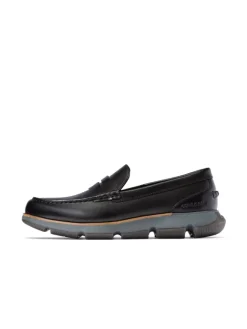 Cole Haan Halbschuhe^Loafer 4.ZEROGRAND PENNY LOAFERS in BLACK GRAY PINSTRIPE BLACK