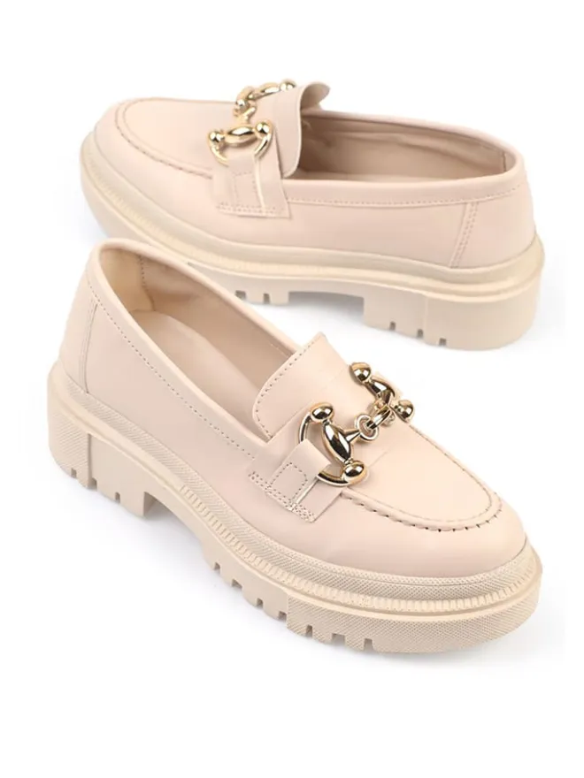 trendyol Halbschuhe^Mokassins in Creme