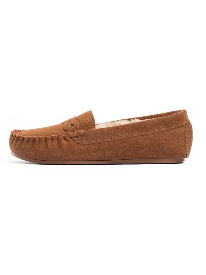 Gooce Halbschuhe^Mokassins "Malika" in Hellbraun