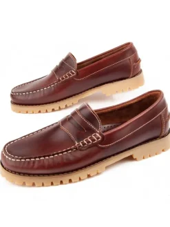 Purapiel Halbschuhe^Mokassins Nautif in Braun