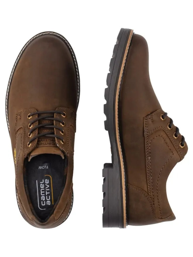 Oxford Schnürschuhe aus echtem Leder in Braun>Camel Active New