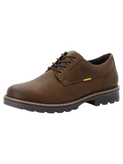 Oxford Schnürschuhe aus echtem Leder in Braun><noscript><img width=