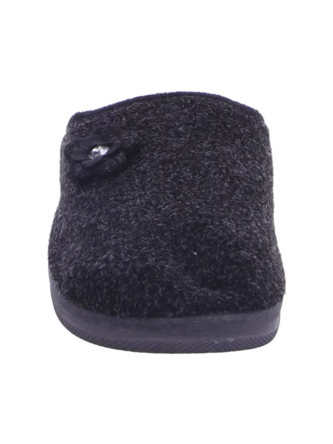 Scandi Hausschuhe^Pantoffel in schwarz