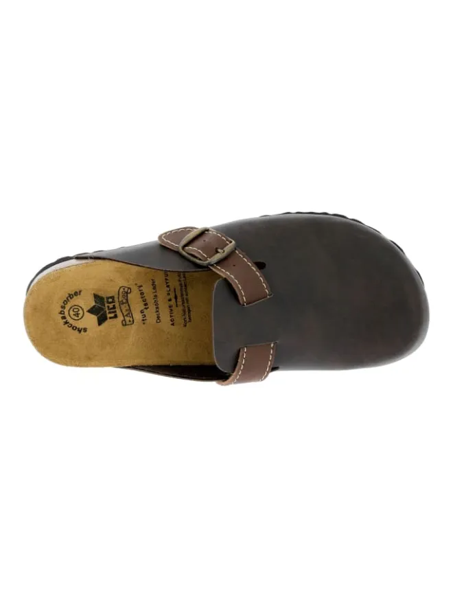 Lico Sandalen & Pantoletten^Pantolette "Bioline Clog" in Braun