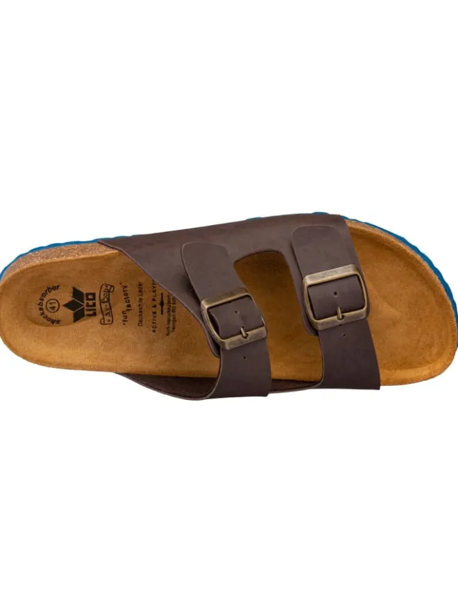 Lico Sandalen & Pantoletten^Pantolette "Bioline Concrete" in Braun