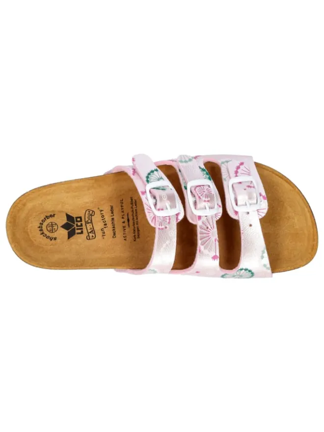 Pantolette "Bioline Flower Kids" in Rosa>Lico Best