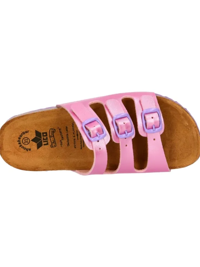 Lico Clogs & Pantoletten·Pantoletten^Pantolette "Bioline Kids" in Rosa
