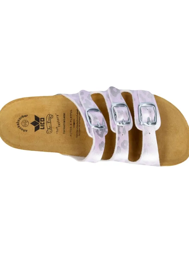 Lico Clogs & Pantoletten·Pantoletten^Pantolette "Bioline Kids" in Lila