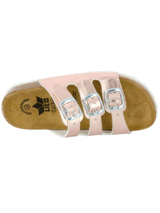 Lico Clogs & Pantoletten·Pantoletten^Pantolette "Bioline Kids Shine" in Rosa