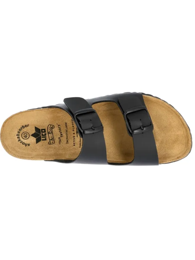 Pantolette "Bioline Man" in Schwarz>Lico Clearance