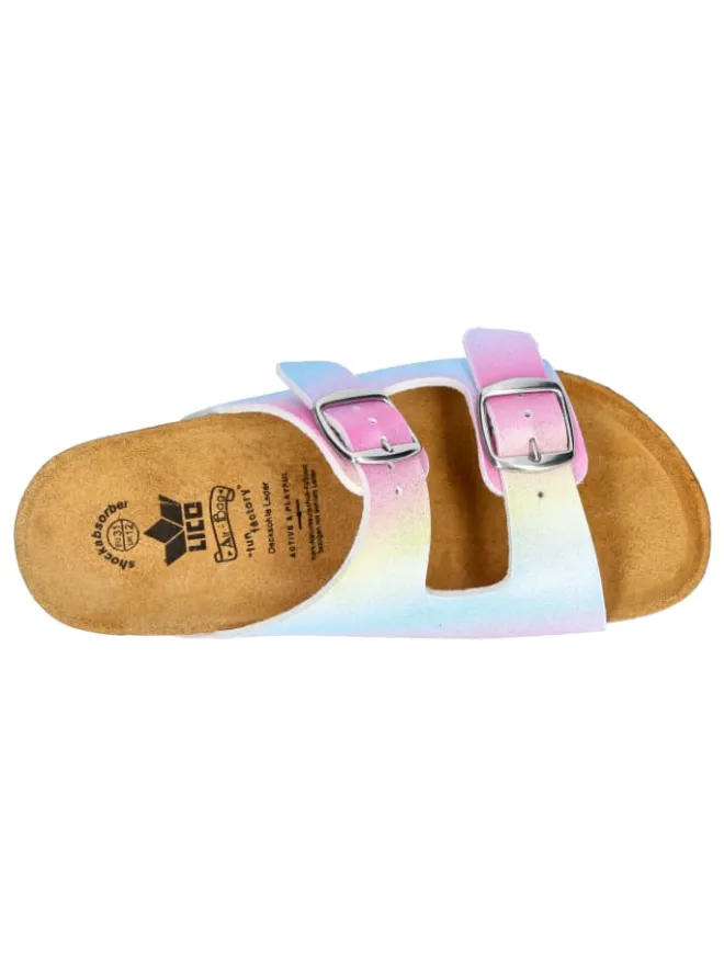 Lico Clogs & Pantoletten·Pantoletten^Pantolette "Bioline Shadow" in Rosa