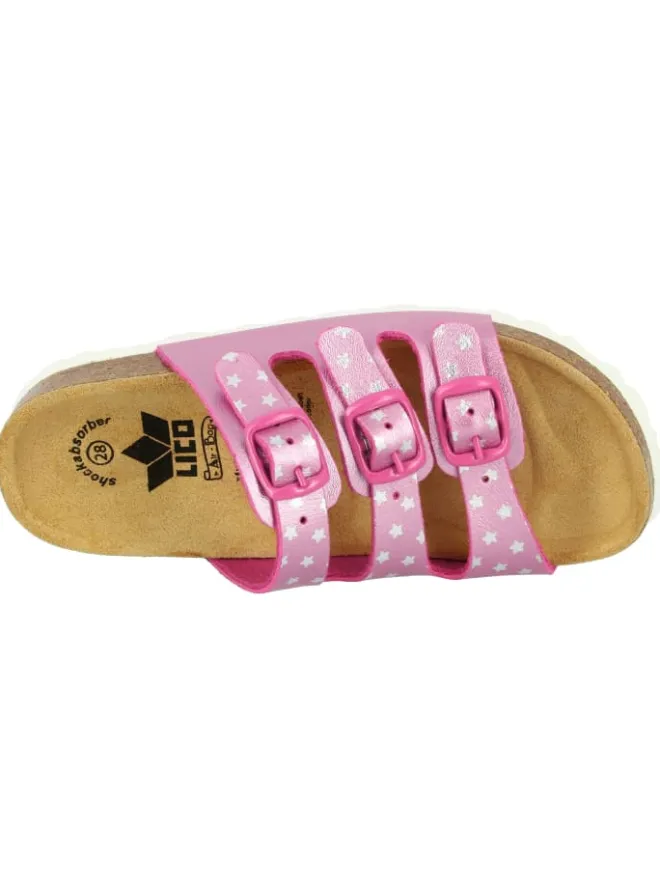 Lico Clogs & Pantoletten·Pantoletten^Pantolette "Bioline Star" in Rosa