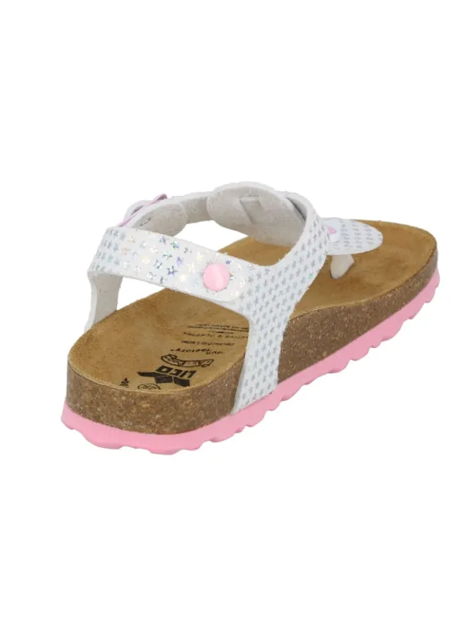 Lico Clogs & Pantoletten·Pantoletten^Pantolette "Bioline starprint" in Weiß
