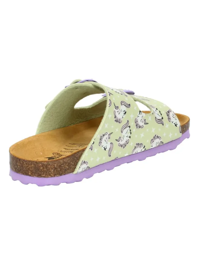 Lico Clogs & Pantoletten·Pantoletten^Pantolette "Bioline Unicorn" in Grün
