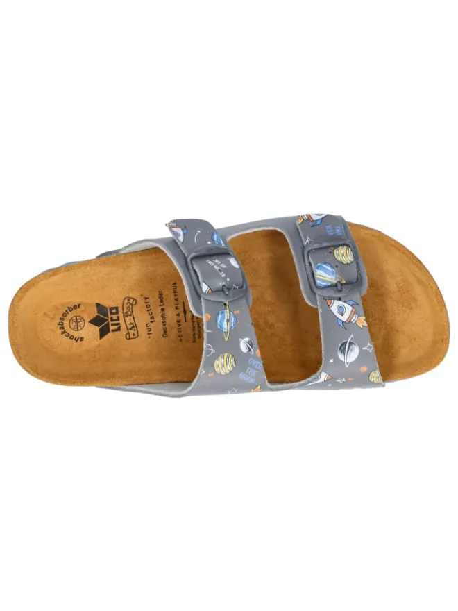 Lico Clogs & Pantoletten·Pantoletten^Pantolette "Bioline Universe" in Grau
