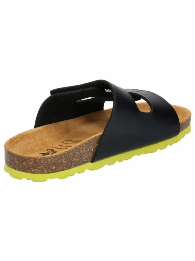 Pantolette "Bioline Velcro Kids" in Schwarz>Lico