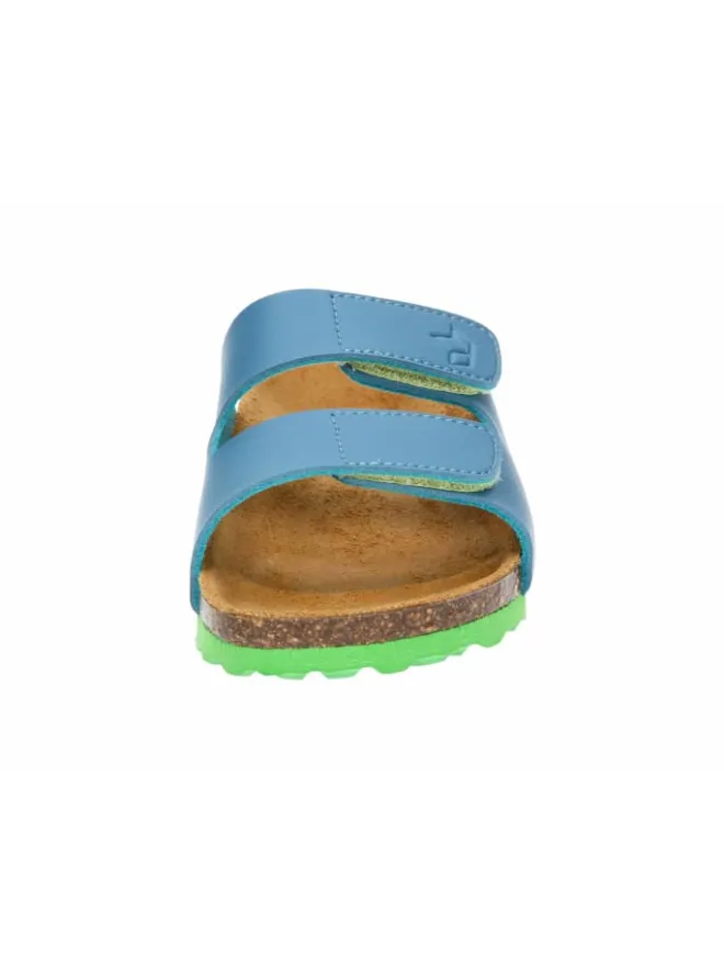 Lico Clogs & Pantoletten·Pantoletten^Pantolette "Bioline Velcro Kids" in Blau