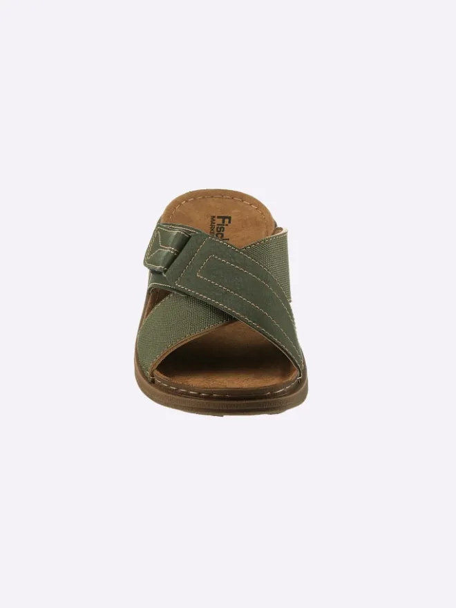 Pantolette in khaki>Fischer Clearance