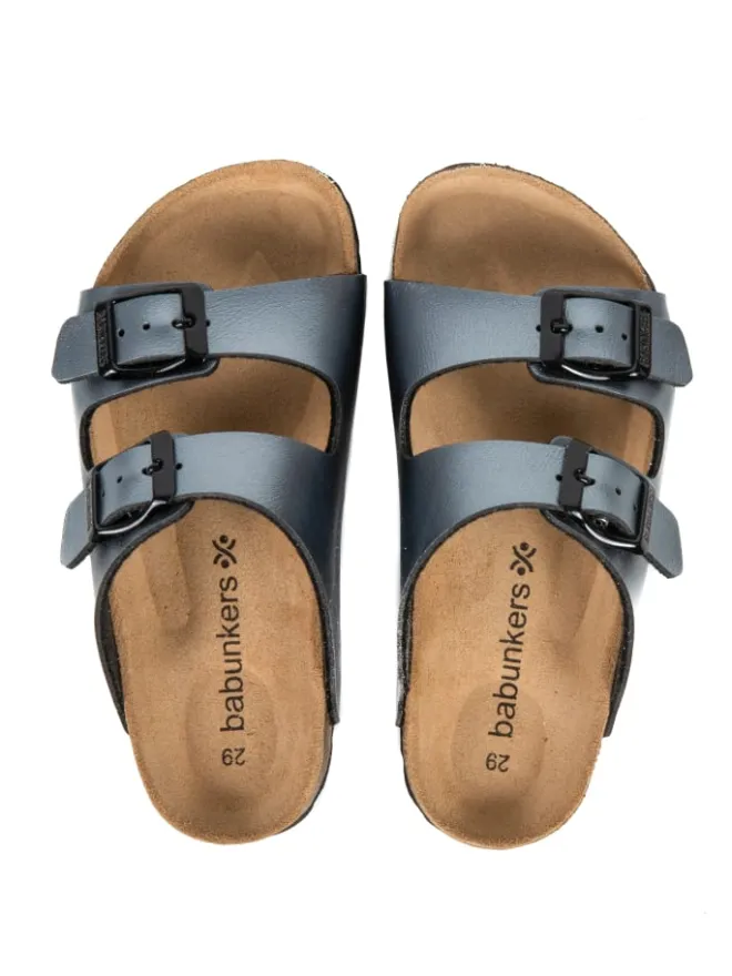babunkers Clogs & Pantoletten·Pantoletten^Pantoletten in grau