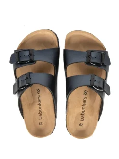 babunkers Clogs & Pantoletten·Pantoletten^Pantoletten in schwarz