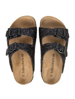 babunkers Clogs & Pantoletten·Pantoletten^Pantoletten in schwarz