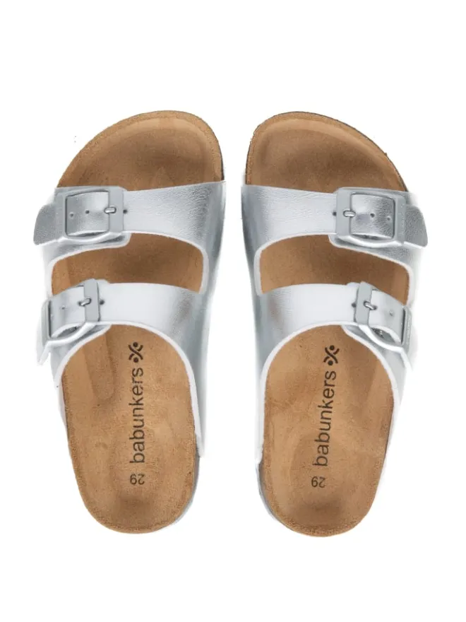 Pantoletten in silber>babunkers New