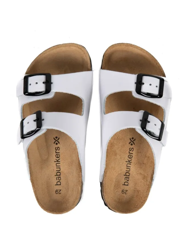 Pantoletten in weiß>babunkers Discount