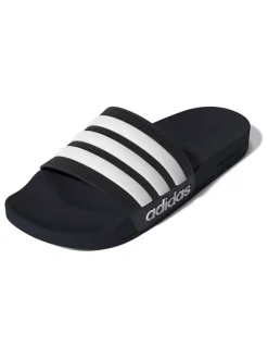 adidas Sandalen & Pantoletten^Pantoletten "Adilette Shower" in Weiß/ Dunkelblau