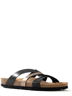 Sunbay Clogs & Pantoletten^Pantoletten "Albury" in Schwarz/ Gold