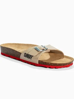 Pantoletten "Alix" in Beige>Sunbay Hot