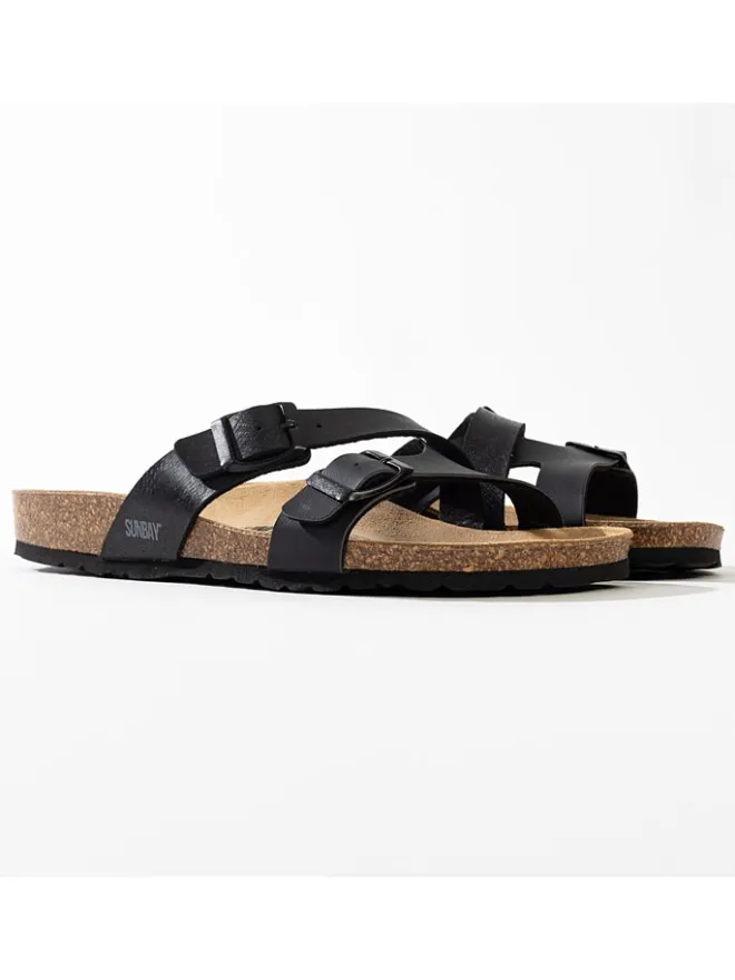 Sunbay Clogs & Pantoletten^Pantoletten "Bambou" in Schwarz