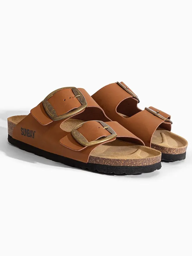 Sunbay Clogs & Pantoletten^Pantoletten "Calen" in Braun