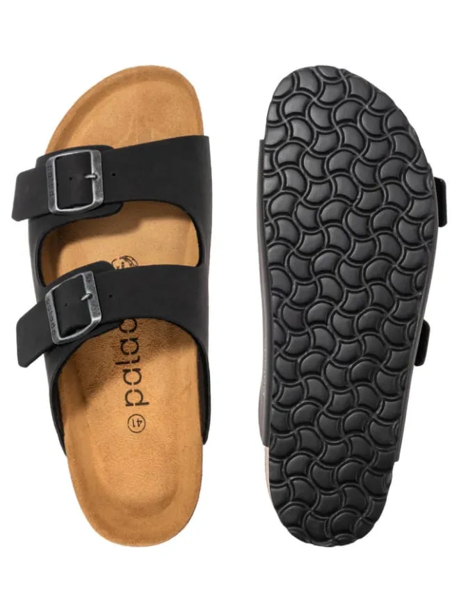 Pantoletten in Basic Matt Schwarz>Palado Online