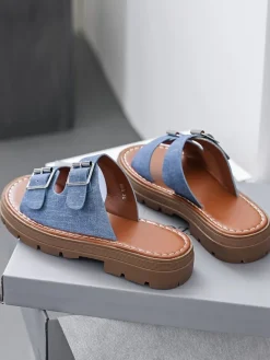 Sixth Sens Clogs & Pantoletten^Pantoletten in Blau