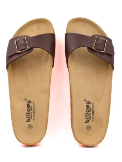 billowy Sandalen & Pantoletten^Pantoletten in Braun