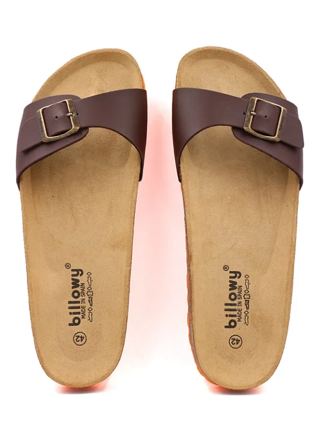 billowy Sandalen & Pantoletten^Pantoletten in Braun