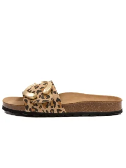 Pantoletten in Braun/ Beige>billowy