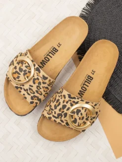 Pantoletten in Braun/ Beige><noscript><img width=