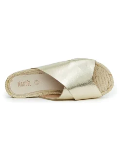 Mandel Clogs & Pantoletten^Pantoletten in Gold