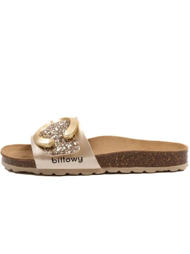 billowy Clogs & Pantoletten^Pantoletten in Gold