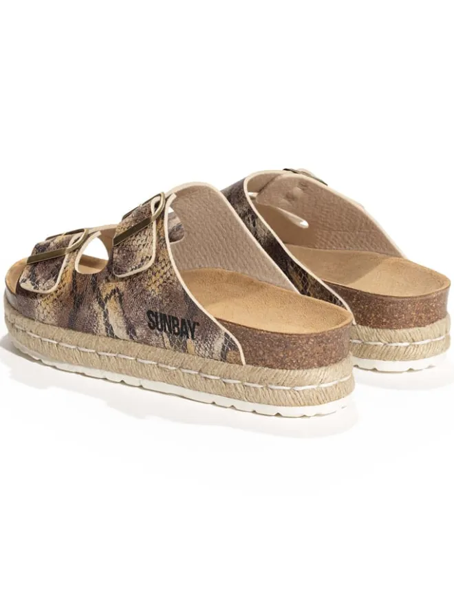 Sunbay Clogs & Pantoletten^Pantoletten in Gold/ Beige