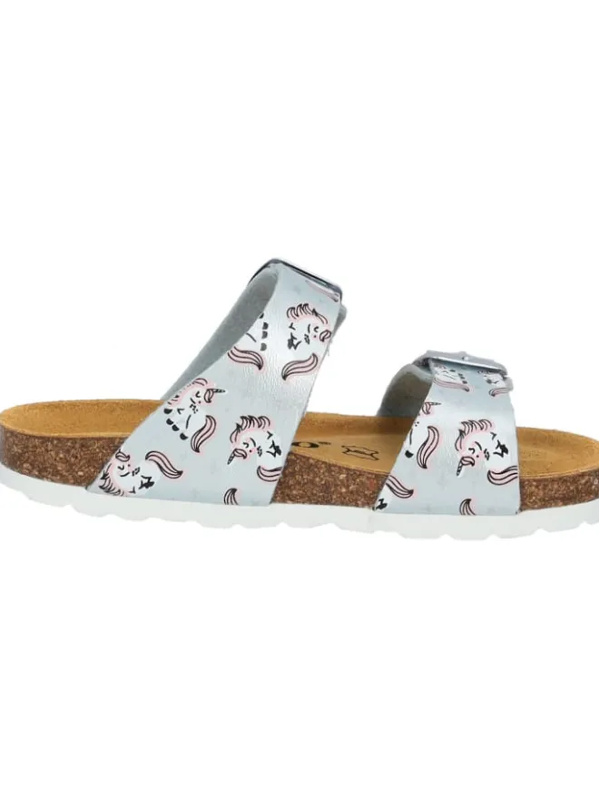 palado Clogs & Pantoletten·Pantoletten^Pantoletten in Hellblau Metallic Unicorn