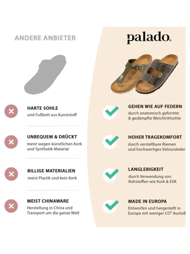 palado Clogs & Pantoletten·Pantoletten^Pantoletten in hellgrün 20-5498